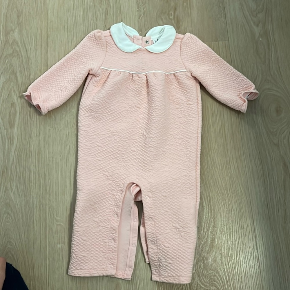 Janie and Jack Pink Quilted Bodysuit